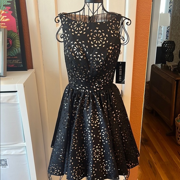 NWT Sherri Hill Floral Cutout Print Dress-Sz 6 - Picture 1 of 7